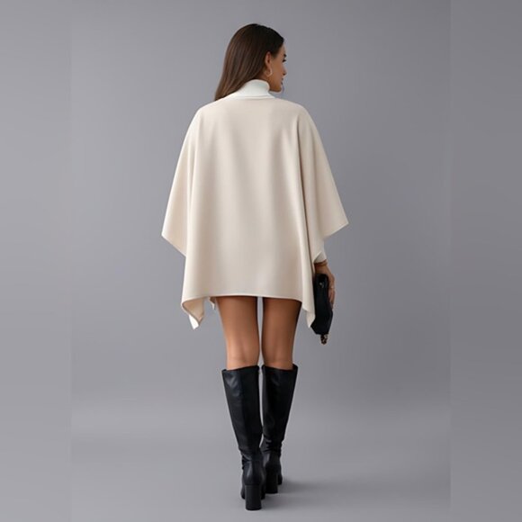 Minimalist Casual Versatile Cape Beige - Picture 4 of 6